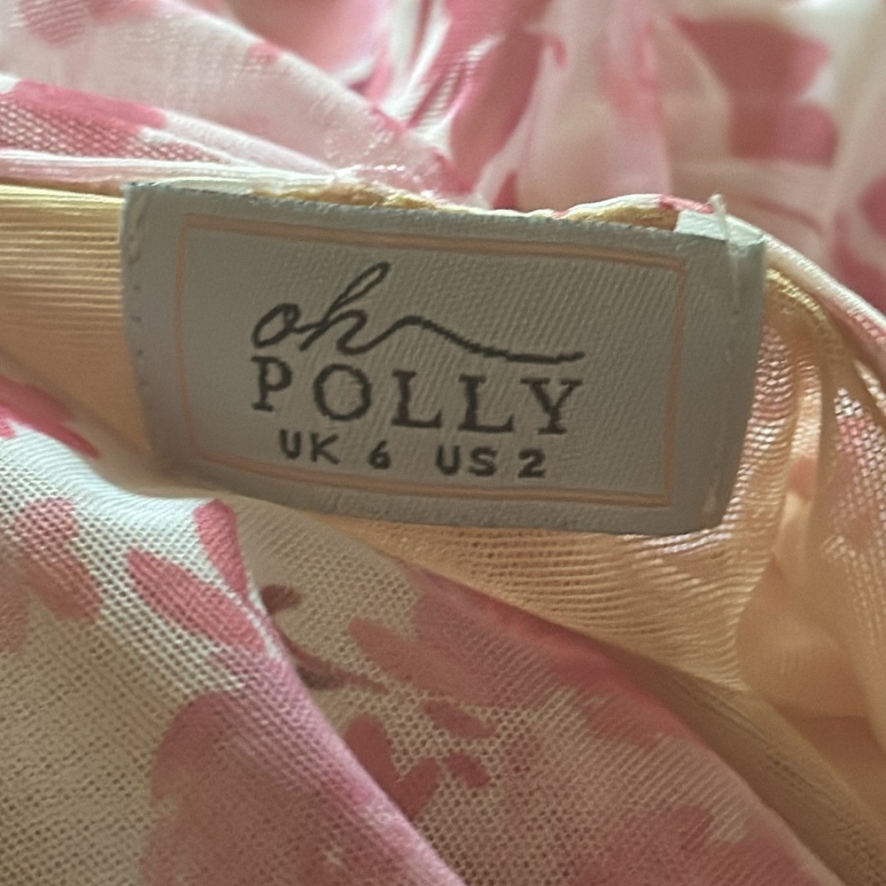 Oh Polly Flower of Love Pink Mesh Mini Dress - Picture 7 of 7